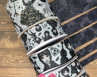 3 yards of Goth Girl Ribbon ~ 5/8", 7/8", 1.5", or 3"
