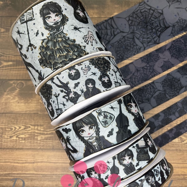 3 yards of Goth Girl Ribbon ~ 5/8", 7/8", 1.5", or 3"