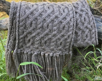 Creekwater Cabled Scarf Knitting Pattern