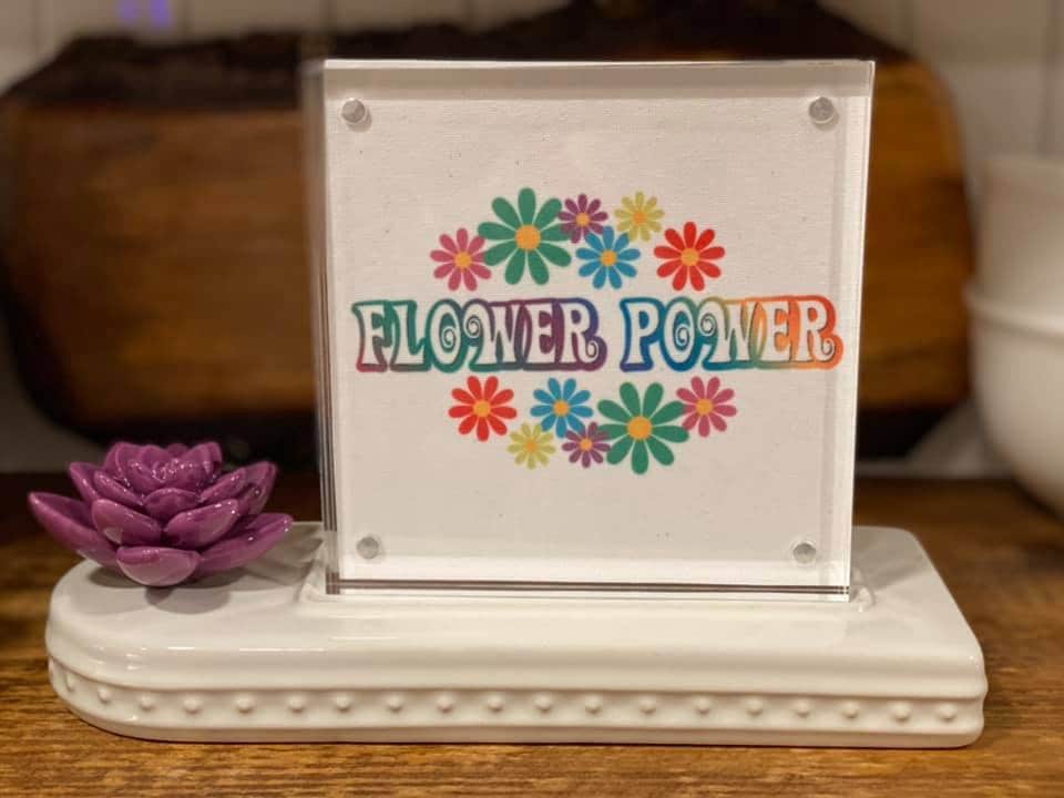 Flower Power Frame Insert Nora Fleming Etsy