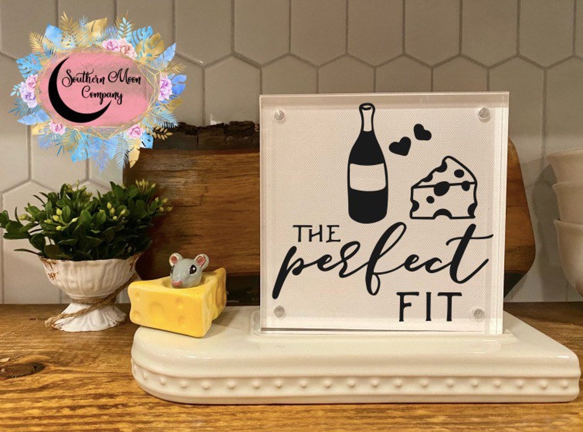 Wine and Cheese Frame Insert Nora Fleming Etsy