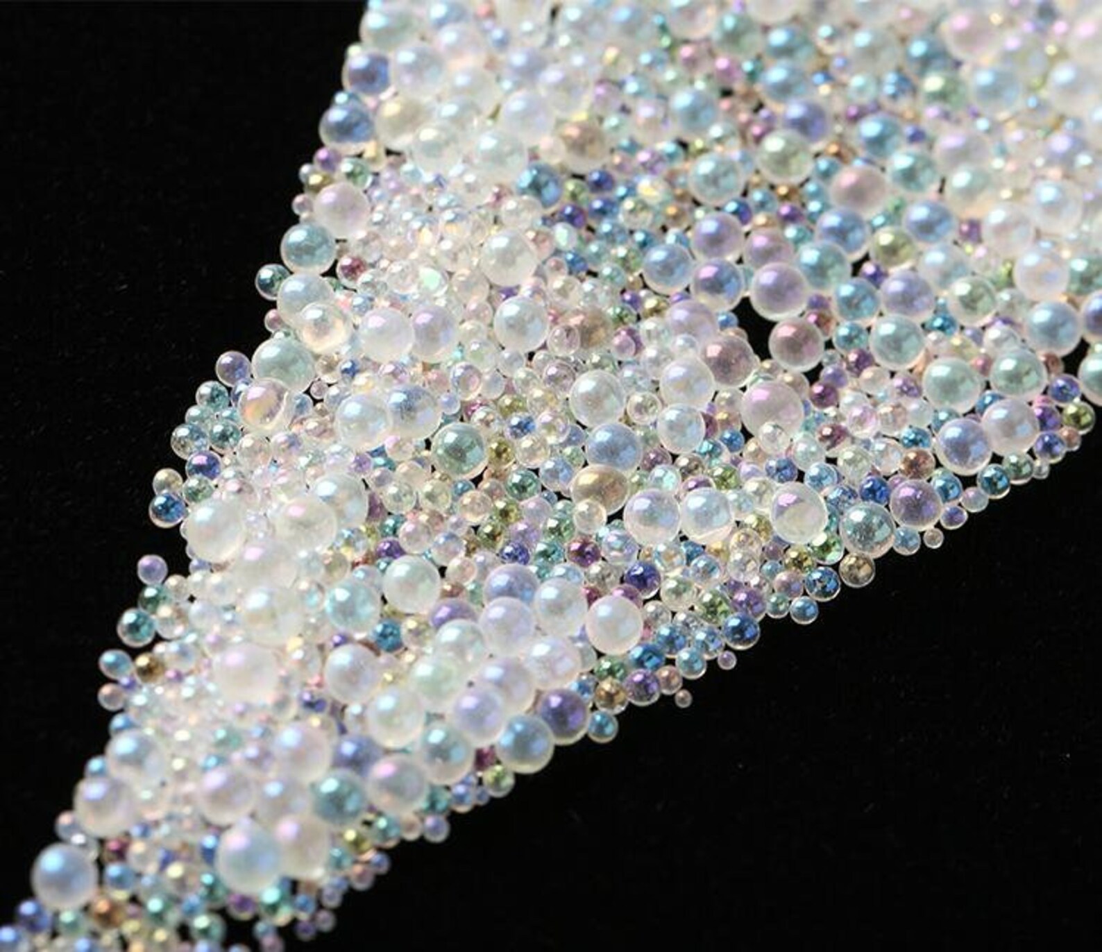 40 Gram Bulk Water Droplet Beads in Iridescent Color Blue Etsy