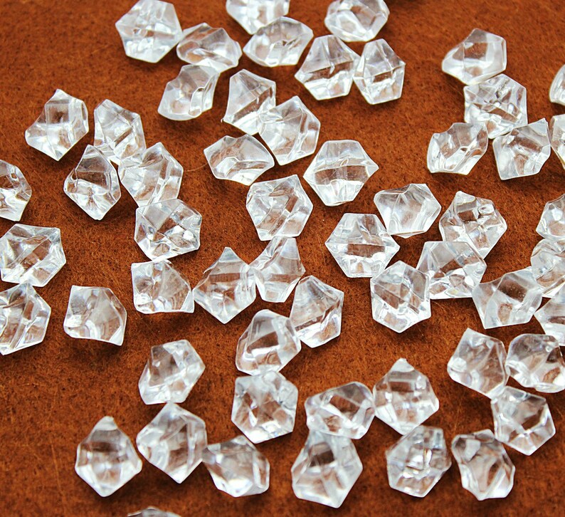60 Gram Crystal Clear Acrylic Lucite Plastic Stone Faux Fake Etsy