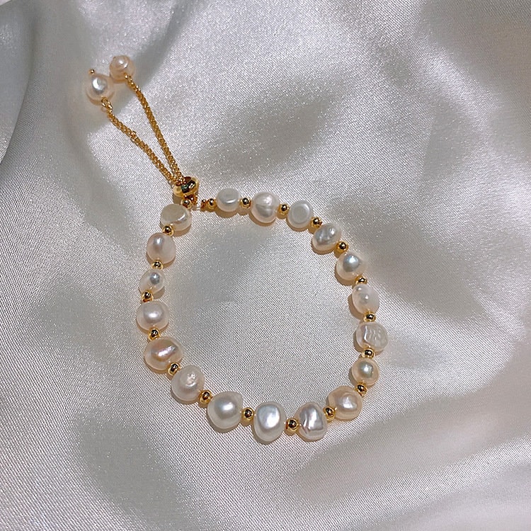 Baroque Freshwater Pearl Bracelet Irregular Natural Pearl - Etsy