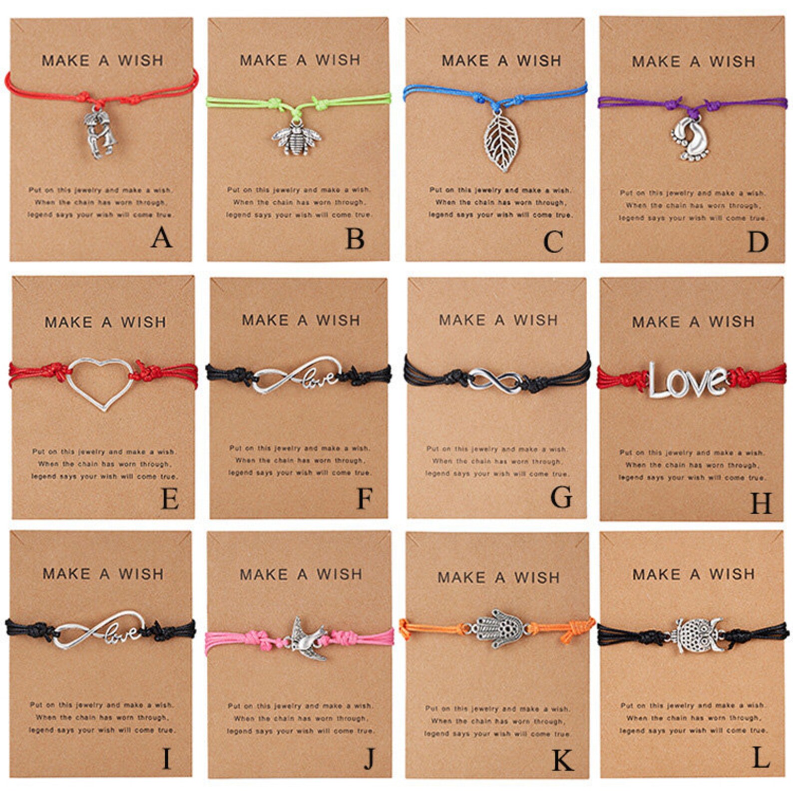 2pcs Infinity Wish Bracelet Infinity String Bracelet Love Etsy