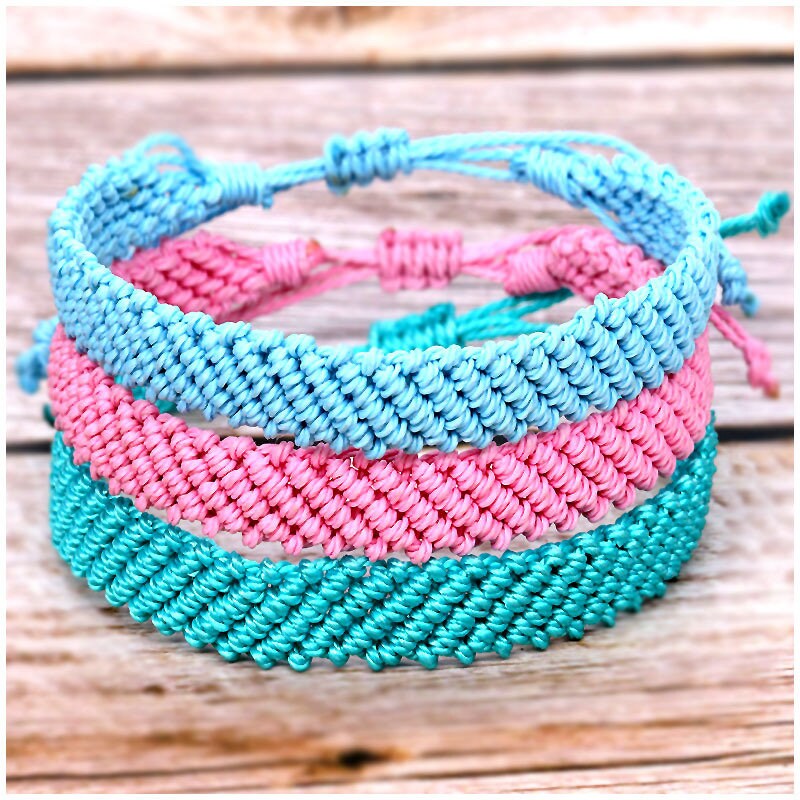 Wax Thread Braid Bracelet Wide Wax Thread Bracelet Etsy