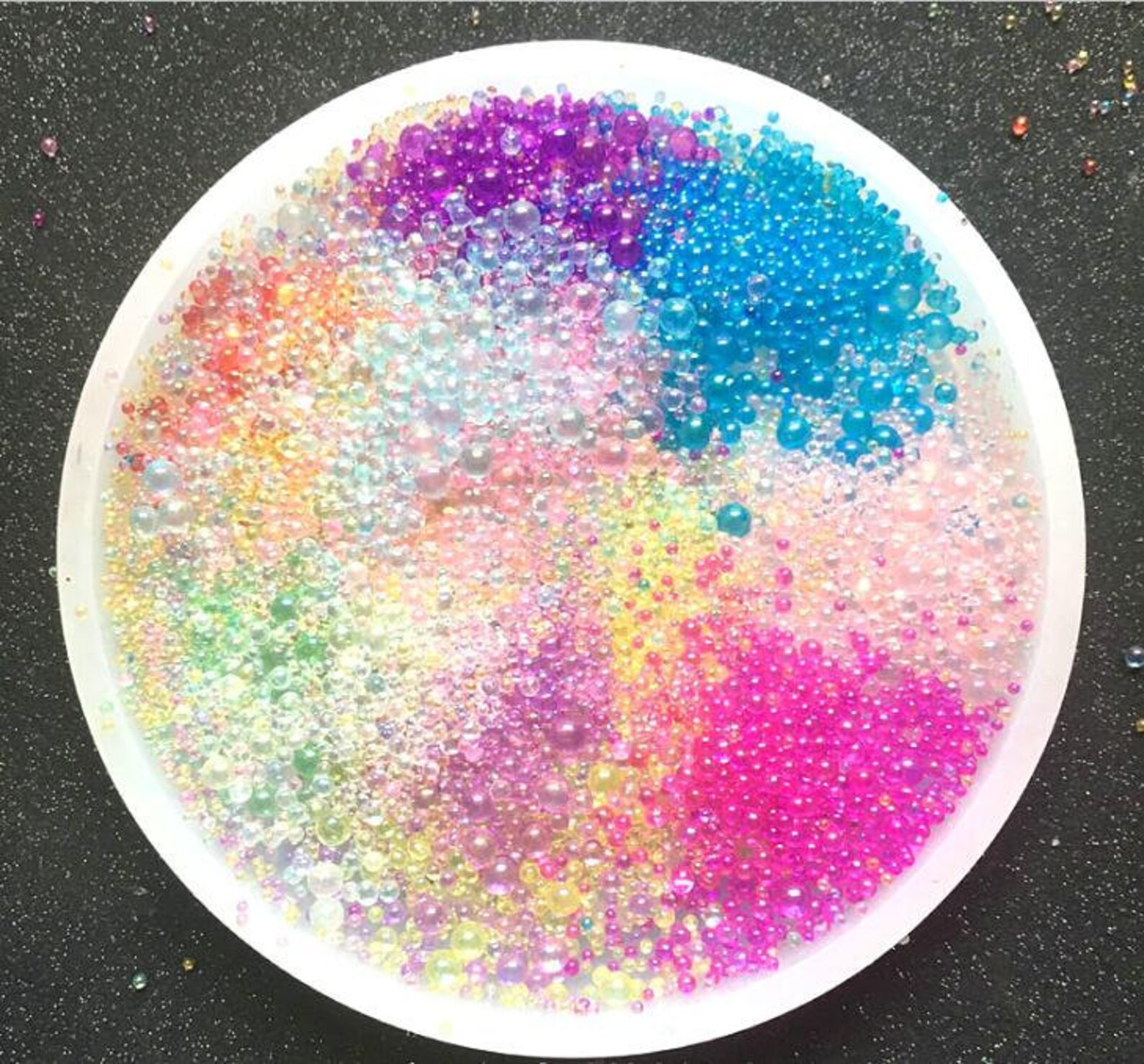 40 Gram Bulk Water Droplet Beads in Iridescent Color Blue Etsy