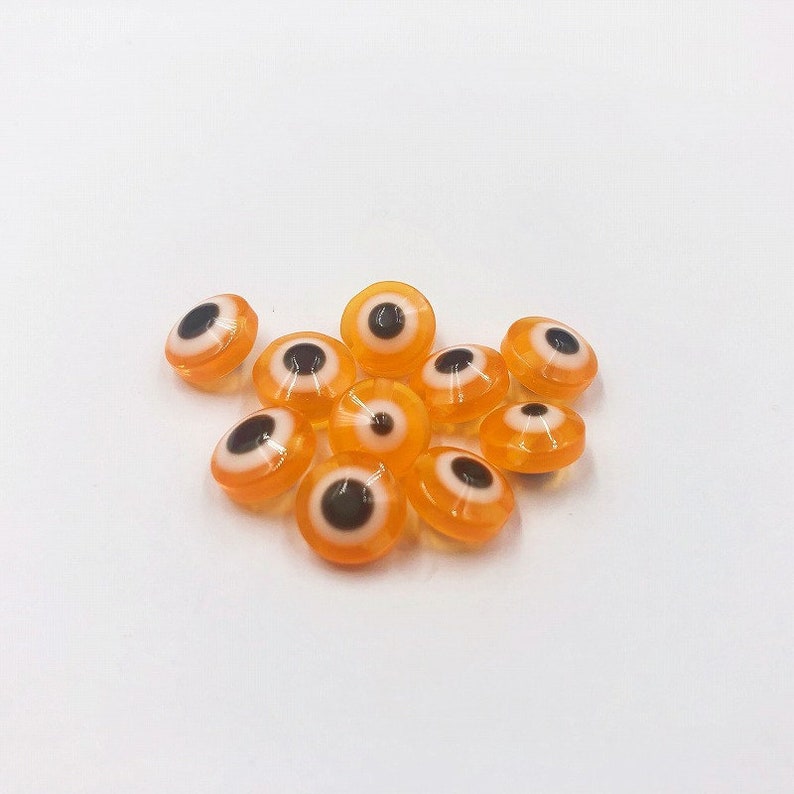 1 Box/750pcs Resin Evil Eye Beads 8MM Colorful Flat Round Etsy