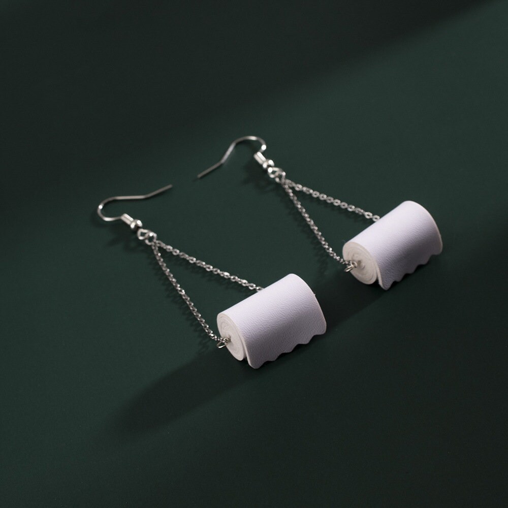 Toilet Paper Roll EarringsFunny Toilet Paper Etsy