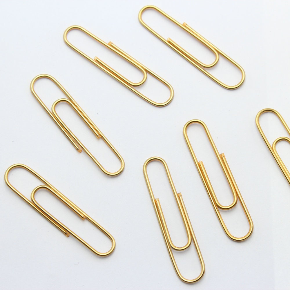 100pcs bulk Paper ClipsJumbo Size 50mmGoldSilver Paper Etsy