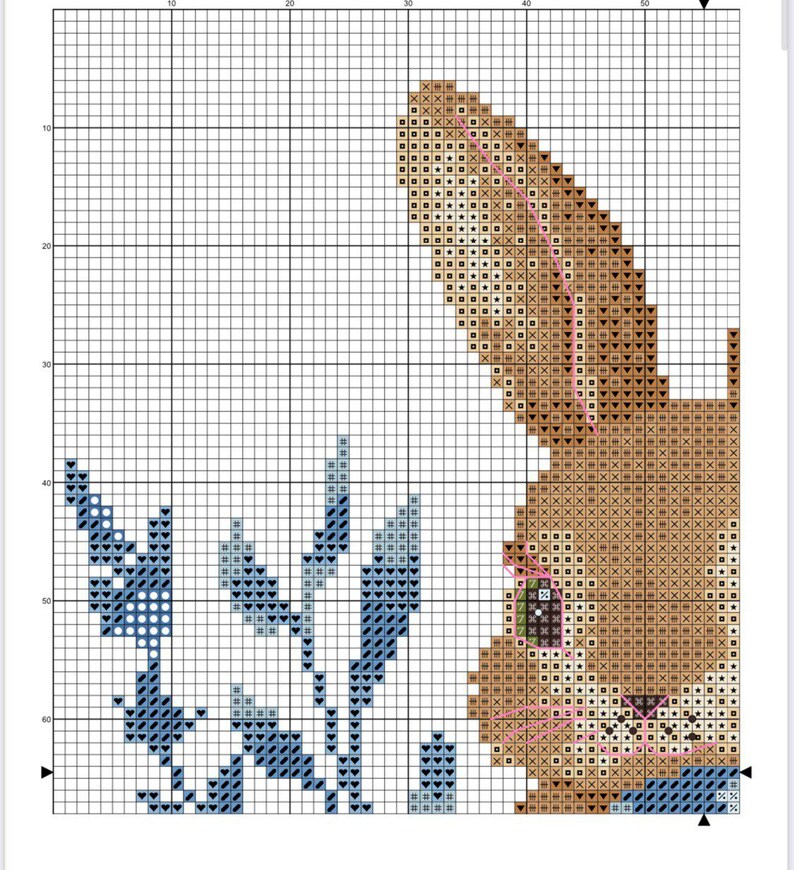 Bunny and Easter Egg Counted Cross Stitch Pattern (PDF + XSD) - Etsy UK