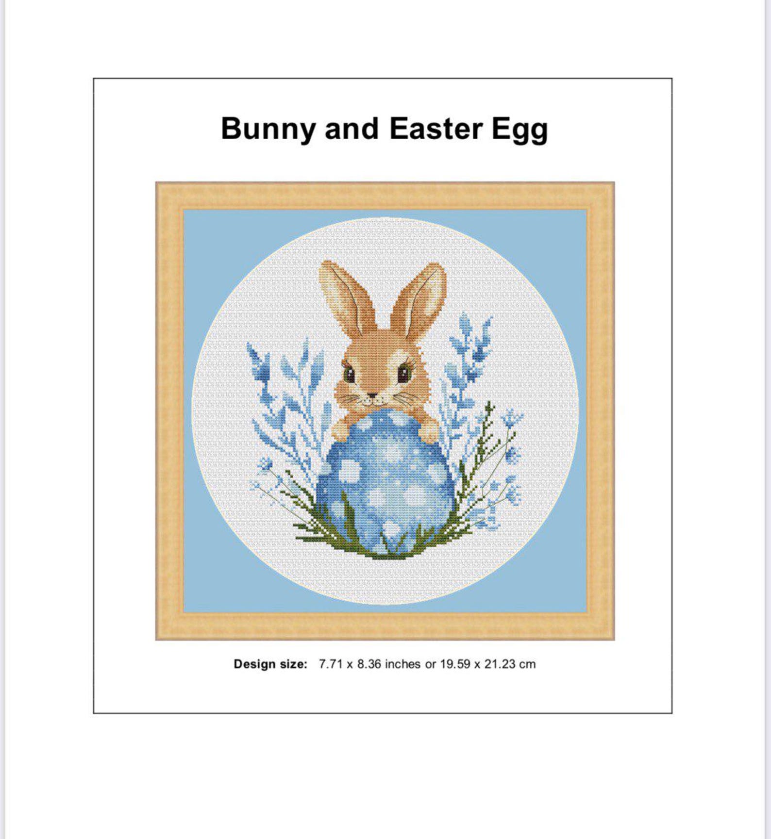 Bunny and Easter Egg Counted Cross Stitch Pattern (PDF + XSD) - Etsy UK