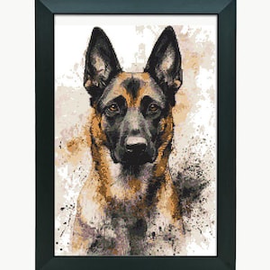 Belgian Malinois PDF + xsd Counted Cross Stitch Pattern | Embroidery Pattern | DIY Gift | Instant Download | Wall Decor