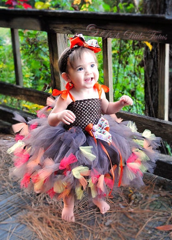 Items similar to Thanksgiving Harvest Baby Girl Couture Tutu Dress ...