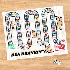 Ben Drankin' Drinking Dice Game: Printable Party Game (Digital Download)