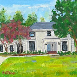 House Warming Gift First Home, New Home Painting, Custom House Watercolor Portrait, House Portrait From Photo, Realtor Gift For Client image 1