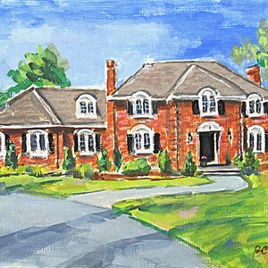 House Warming Gift First Home, New Home Painting, Custom House Watercolor Portrait, House Portrait From Photo, Realtor Gift For Client image 10