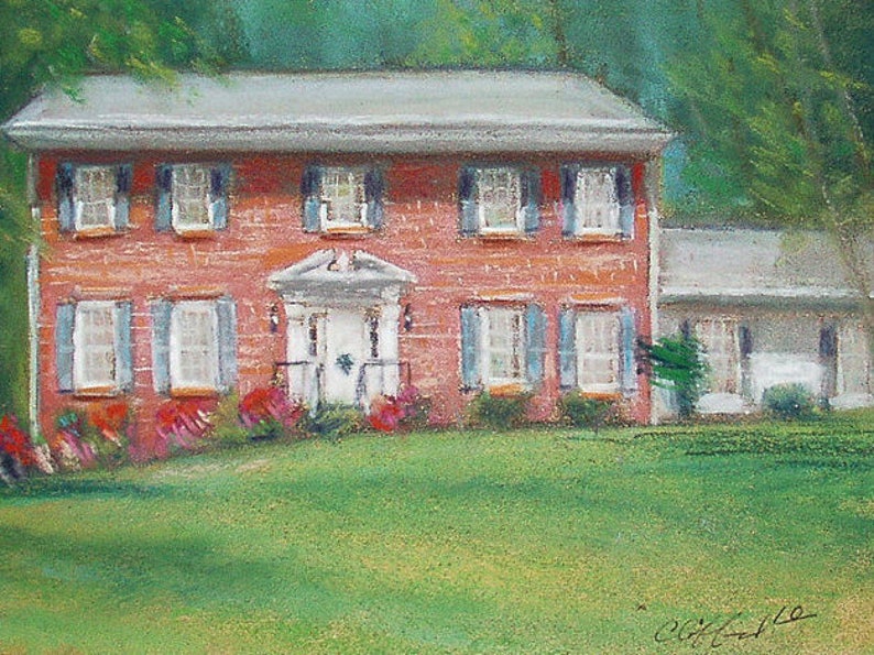 House Warming Gift First Home, New Home Painting, Custom House Watercolor Portrait, House Portrait From Photo, Realtor Gift For Client image 5