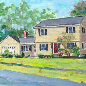 House Warming Gift First Home, New Home Painting, Custom House Watercolor Portrait, House Portrait From Photo, Realtor Gift For Client image 7