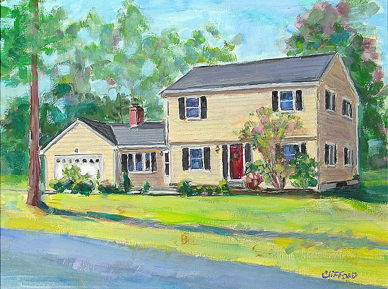 House Warming Gift First Home, New Home Painting, Custom House Watercolor Portrait, House Portrait From Photo, Realtor Gift For Client image 7