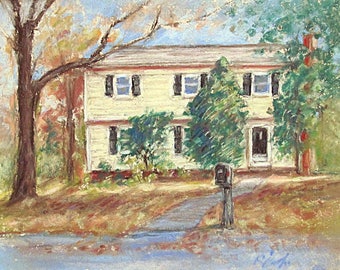 Custom Hand Painted Portrait, Commission a Watercolor House Portrait from your photos, by artist G. Roger Clifford