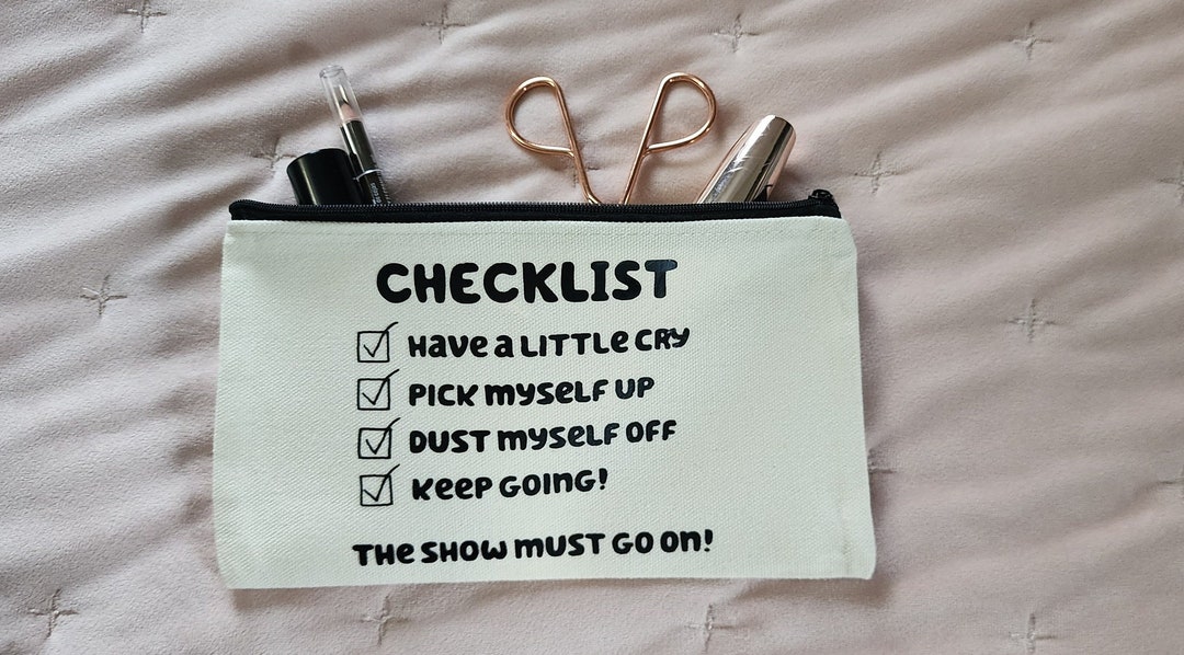 Bluey Checklist Makeup Bag Chili Heeler Checklist Cosmetic Bag Bluey Inspired Bag Bluey Gift Etsy