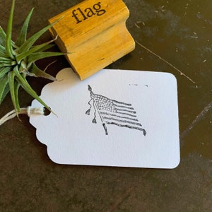 Vintage US Flagge Stempel, 4.Juli Bunt, Bullet Journal & Planer Zubehör
