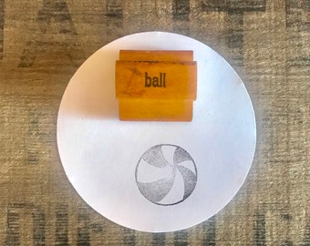 Sports Planner Stamp For Moms Vintage Ball Rubber Stamp
