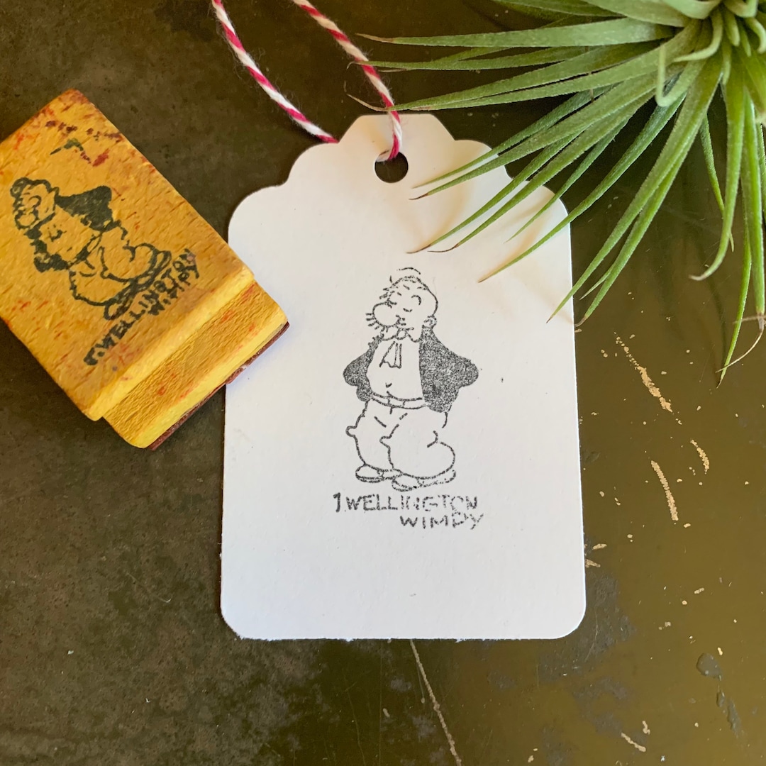 Vintage J Wellington Wimpy Stamp, Wood & Rubber Stamps for Fun DIY