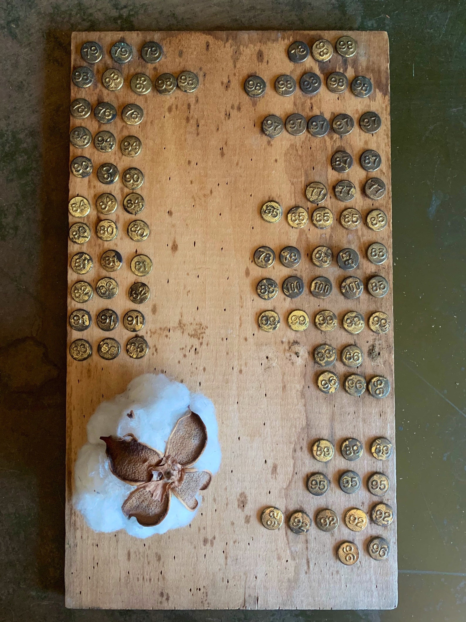 5 Vintage Brass Number Thumb Tacks Set Vintage Industrial Etsy