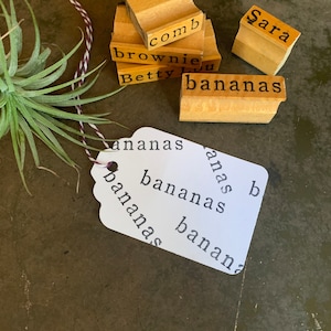 Names & Rare Words Vintage Word Stamps, Junk Journal Stamps And Supplies, Old Rubber Stamps
