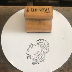 Vintage Turkey Stamp For Holiday Crafts, DIY Farmhouse Thanksgiving Decor, Great For Bullet Journals And Planners image 4