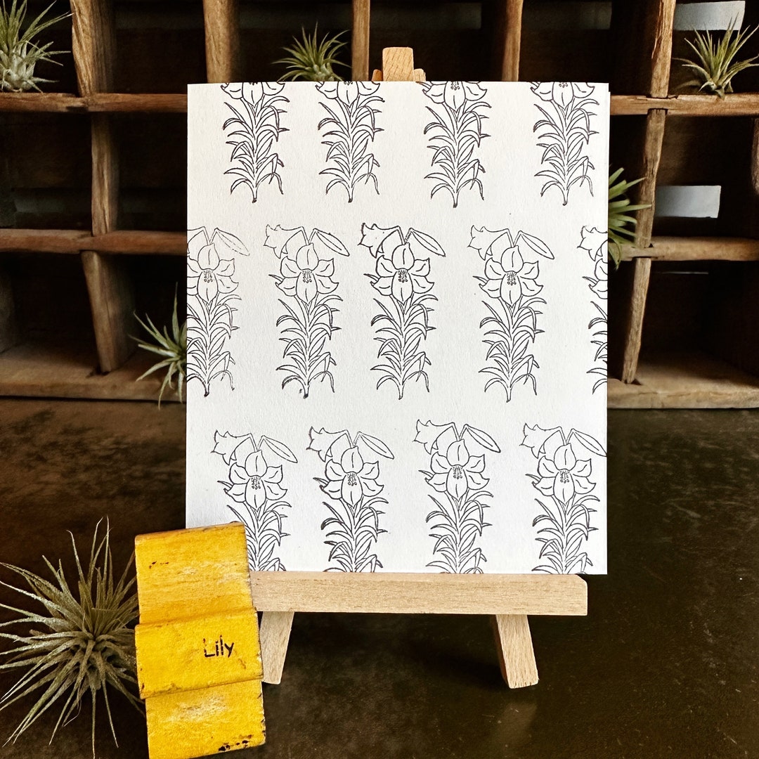 Vintage Rubber Lily Stamp, Spring Floral & Flower Card Making and ...
