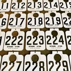 Vintage Metal Cow Tags Black And White,  Cattle Livestock Tag Livestock, Vintage Insdustrial Farmhouse Decor