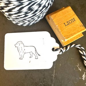 Vintage Large Lion Stamp, Wild Animal Rubber Stamps For Crafts & Junk Journals, Zoo Lover Gift
