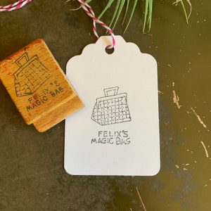 Vintage Felix's Magic Bag-stempel, hout- en rubberstempels voor doe-het-zelfstripkaarten, oude Felix The Cat Cartoons-memorabilia