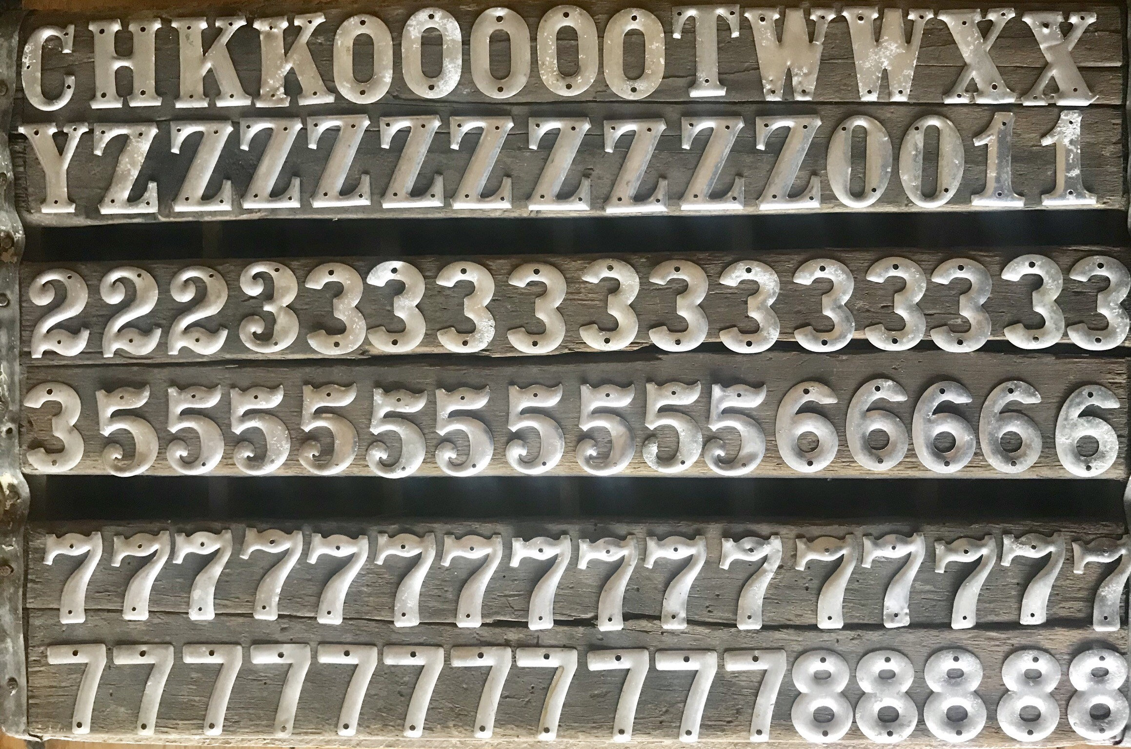 Number Metal Emblems Vintage Metal Letters and Numbers for Industrial Decor & Crafts, Labels ...