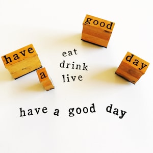 N-R Vintage Wood Word Stamps For Bullet Journals And Other Crafts