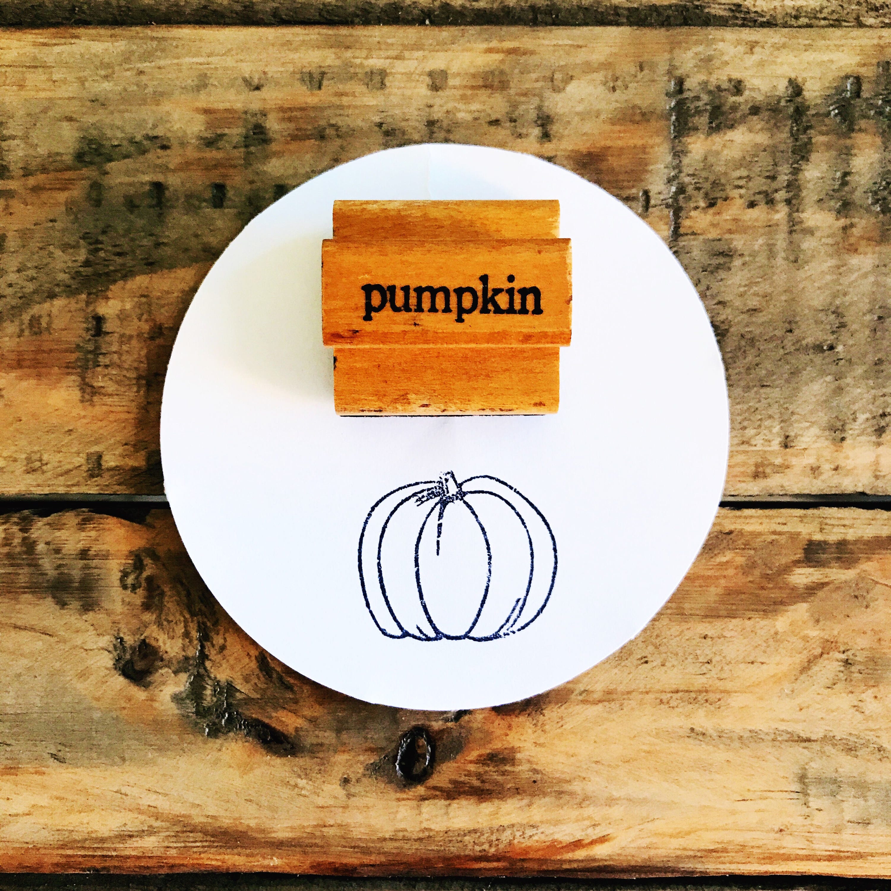 Vintage Pumpkin Stamp Vintage Rubber Stamps For Fall Crafting Etsy