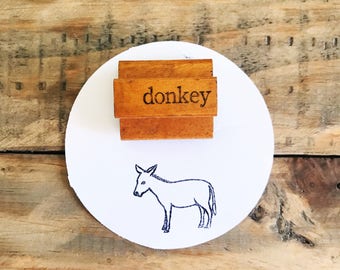 Vintage Donkey Stamp, Rubber Stamps For Planners & Bullet Journals, Gift For Donkey Lover