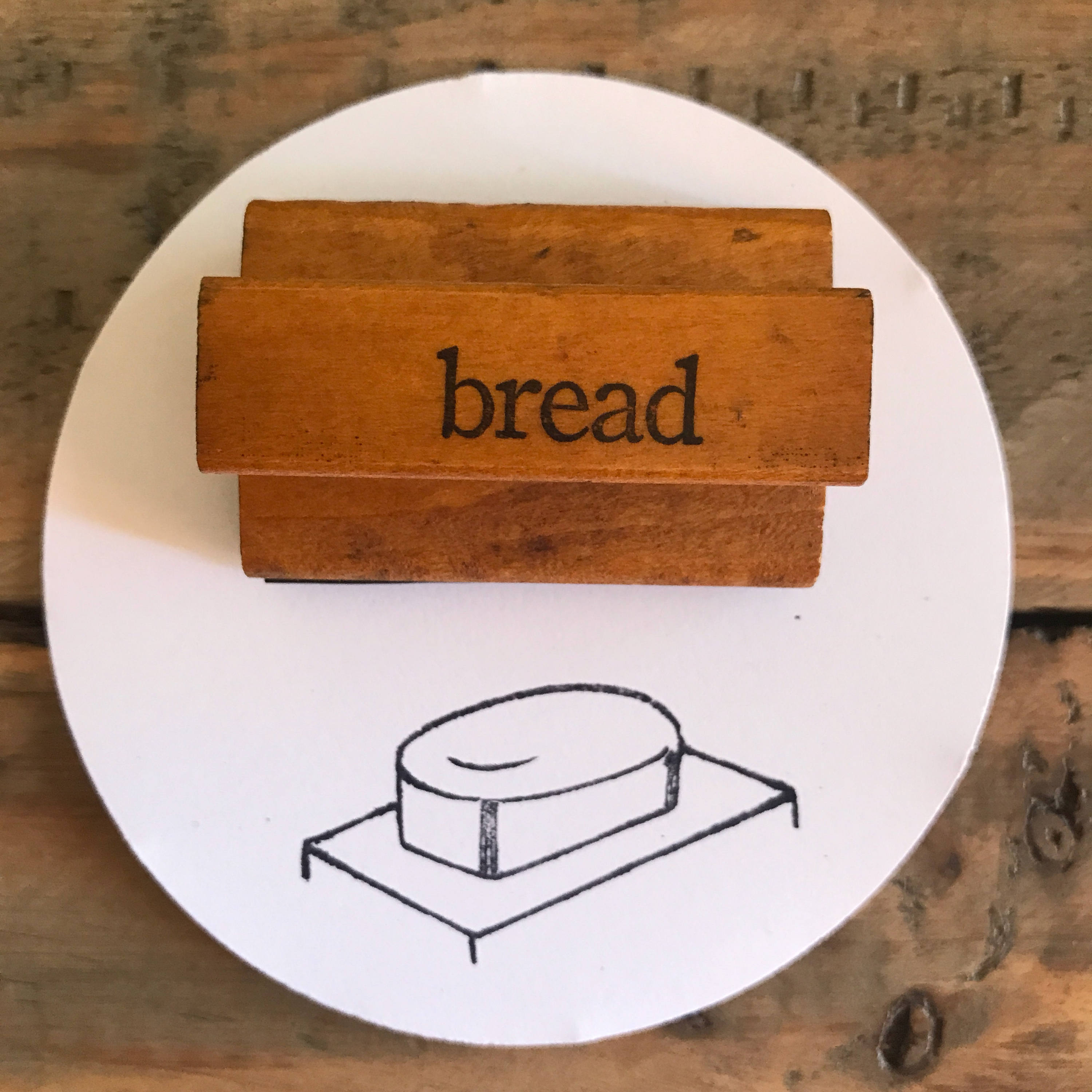 Vintage Bread Stamp Wooden Bread Stamp The Classroom Etsy