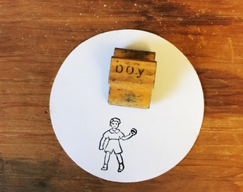 Vintage Boy Stamp, DIY Gender Reveal Party Supplies,  It’s A Boy
