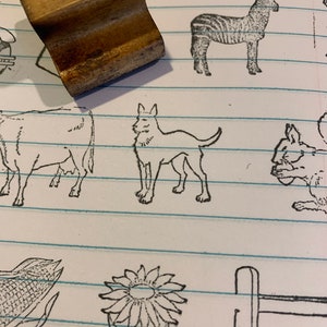 Vintage Dog Stamp, Wooden Dog Stamp, The Classroom Printer, Old Wood Stamp, Vintage Wood Stamp, Wood Handled Stamp, Farmhouse image 6