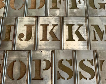 Vintage Tin Silver Stencils For Rustic Industrial Farmhouse Decor, Available In 2 inch & 3 inch, Pick Your Letters And Numbers