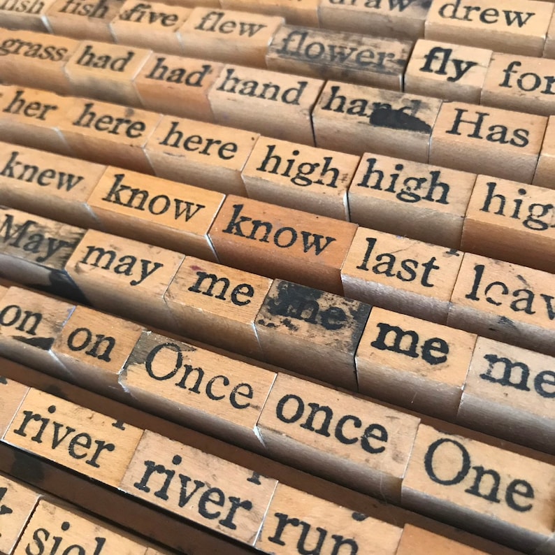 WZ Vintage Word Stamps For Creating & Journaling Wood and Etsy