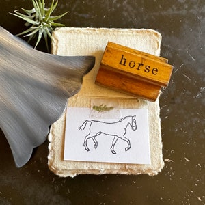 Tampon cheval vintage, tampons en caoutchouc pour créer des soins personnels et envoyer du courrier, cadeaux pour amoureux des chevaux