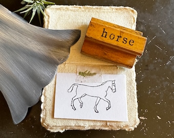 Vintage Horse Stamp, Rubber Stamps For Self Care Creating & Happy Mail Sending, Gifts For Horse Lover