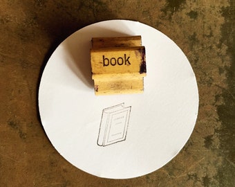 Vintage Book Stamp, DIY Book Club & Party, Unique Gift For Bookworm