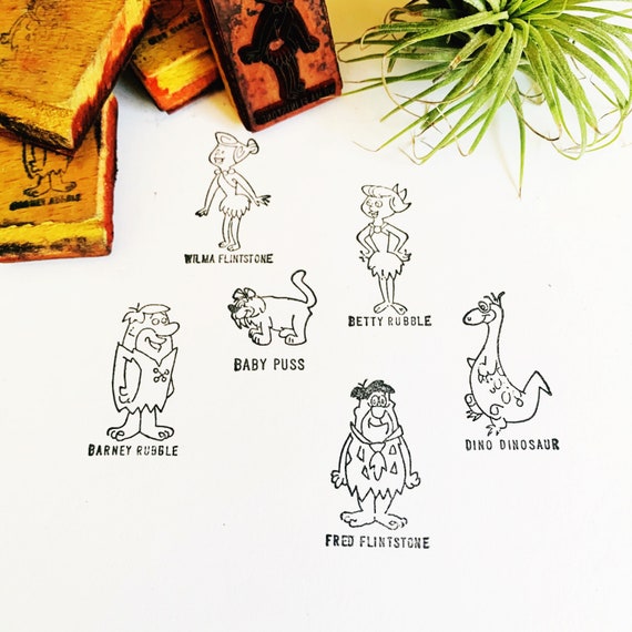 Vintage Fred Flintstones Stamp Wood & Rubber Stamps for Fun - Etsy