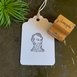 Vintage Lincoln Stamp, Präsident Lincoln Patriotic Crafts, Präsidenten der Vereinigten Staaten von Amerika